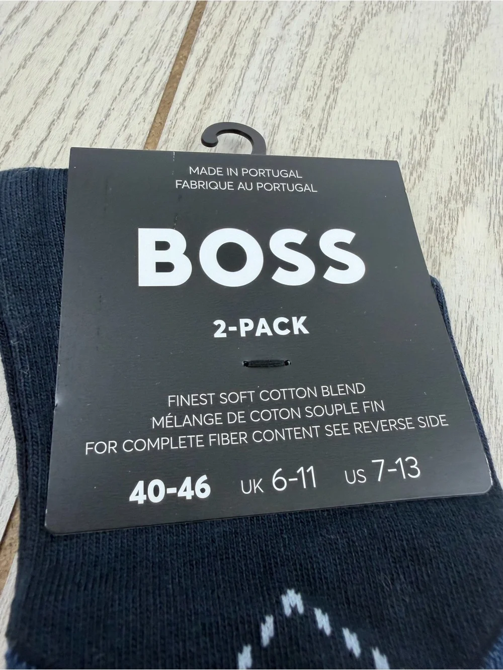 Boss Men's 2pk. Cotton Blend Socks US 7-13 / 40-46 / UK 6-11 Argyle Blue